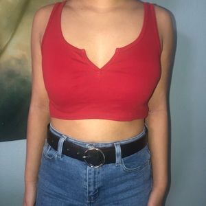 Brandy Melville Red Crop Top